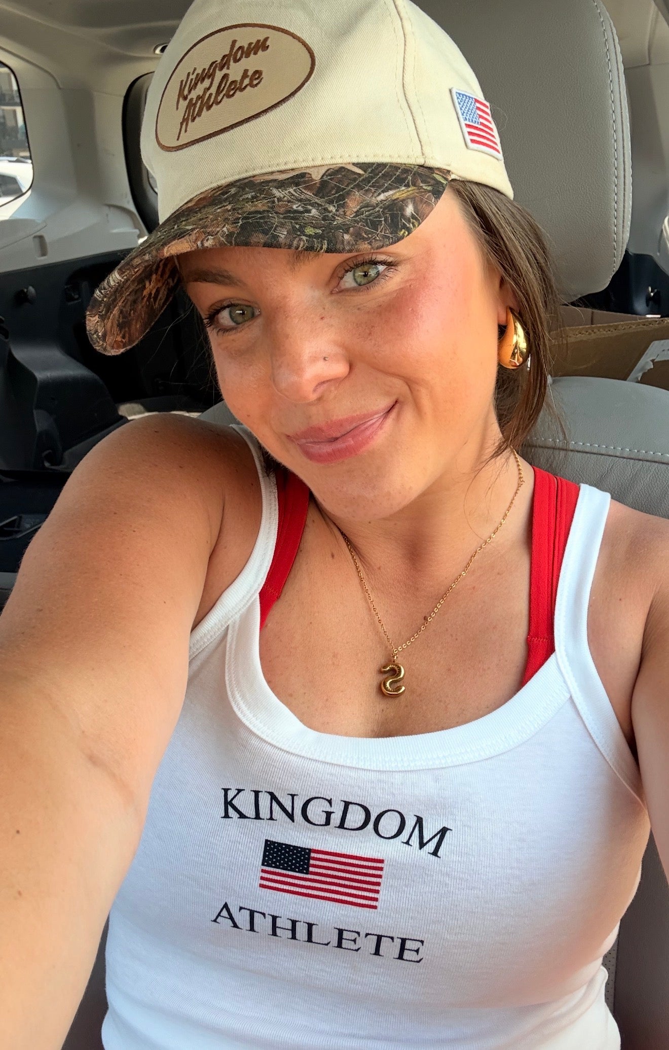Faith & Freedom - American Flag Ribbed Tank