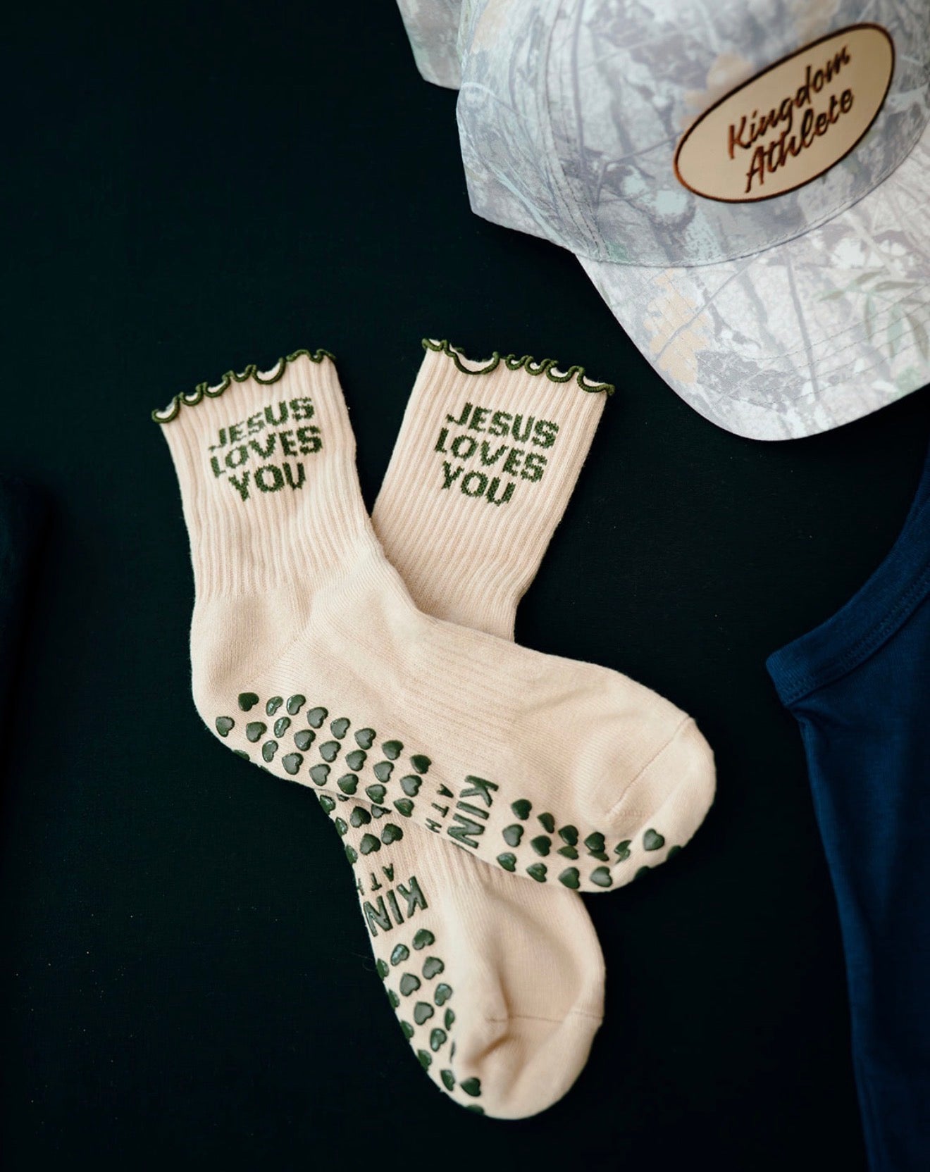Jesus Loves You Grip Socks